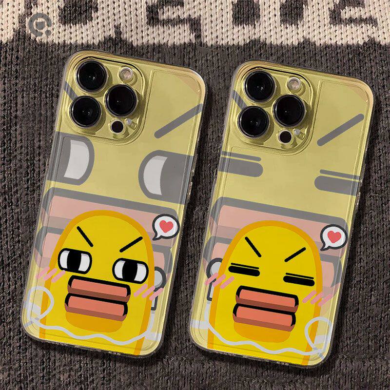 华为Pura90一加13情侣17ProMax透明iPhone14小众适用15Plus可爱鸭吉吉12苹果16搞怪手机壳软Findx8趣味TURBO5