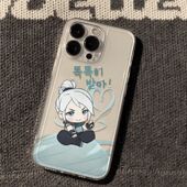 16ProMax透明卡通iPhone14PLUS创意苹果15无畏契约捷风jett手机壳适用IQOO12红米k80Ultra一加13T软荣耀POWER