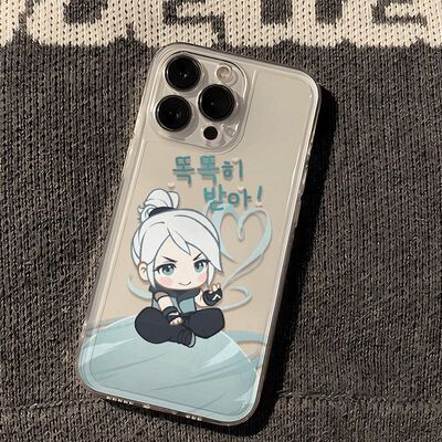 16ProMax透明卡通iPhone14PLUS创意苹果15无畏契约捷风jett手机壳适用IQOO12红米k80Ultra一加13T软荣耀POWER