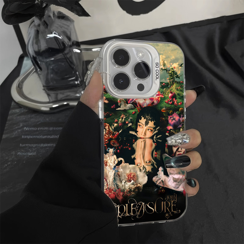 荣耀500ins风iPhone13苹果17创意12彩银硬15小众16适用华为畅享90PLUS高级感14ProMax手机壳蔡依林演唱会周边