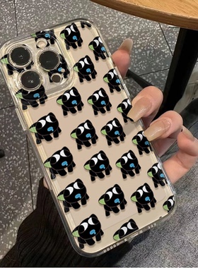 iPhone16满屏痴呆罗小黑14PLUS苹果17手机壳红米NOTE15卡通荣耀POWER适用13透明软12ProMax可爱OPPOFINDX9PRO