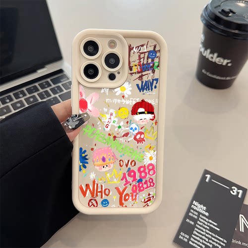 苹果17手机壳软16plus适用iPhone1413糖果1512ProMax笑脸权志龙雏菊VIVOx100Ultra周边OPPOFindx8卡通荣耀300