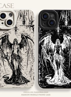 荣耀iPhone16高级感手机壳软13天使之翼VIVOx100Ultra华为适用14promax瞳眼15plus潮酷苹果12小众OPPOa58小米