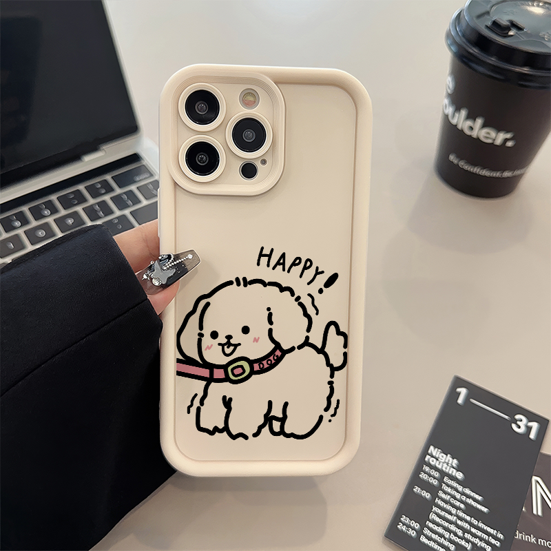 苹果17pm手机壳软16plus适用iPhone1413糖果1512ProMax走情侣生气小狗VIVOx100Ultra卡通OPPOA5X可爱荣耀GT