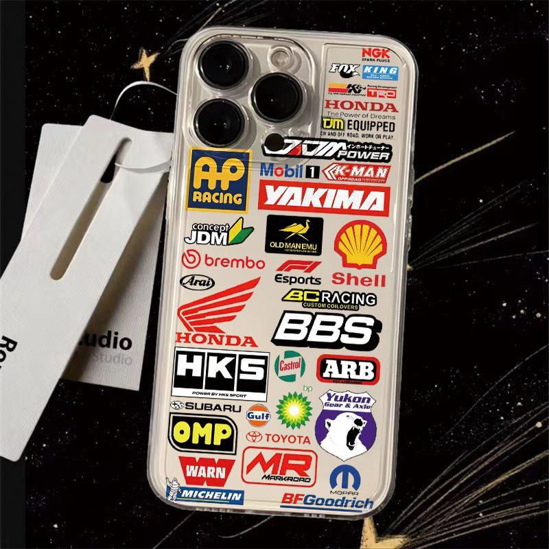 华为NOVA12手机壳13ProMax潮牌汽车标签苹果15适用iPhone16plus小米14ULTRA创意OPPOFINDX8个性透明软荣耀300
