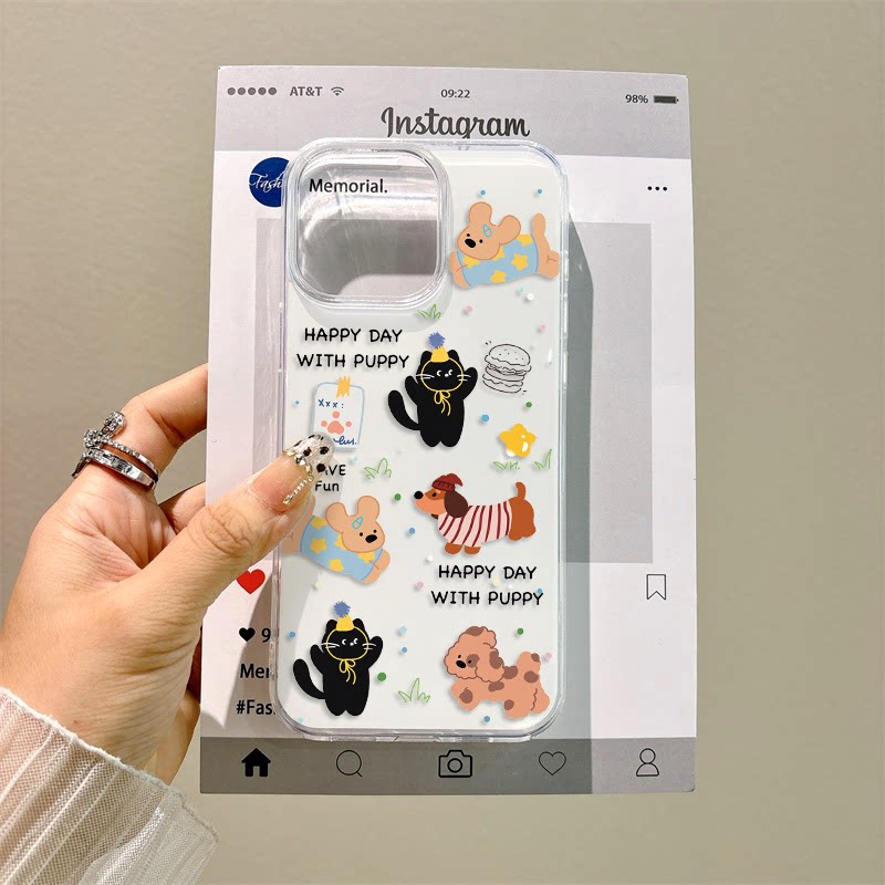 腊肠狗猫咪VIVOIQOOZ10TURBOPRO硬12手机壳带挂绳iPhone15适用17ProMax大孔16pro14plus卡通iQOO13可爱iQOO13