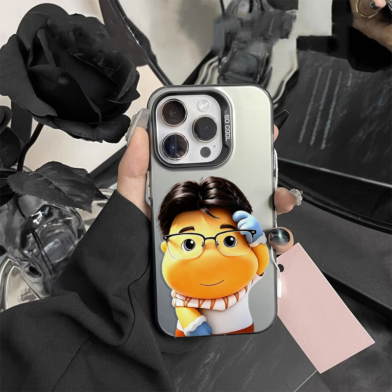 iPhone15适用14假发噜噜男孩小米17tpro可爱红米TURBO5彩银苹果16ProMax卡通华为麦芒40手机壳硬13ins风x300s
