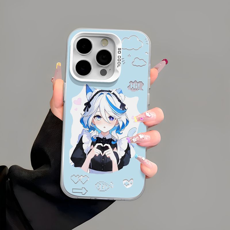 适用OPPORENO16ins风适用iPhone13苹果15p创意硬14PLUS高级感17ProMax手机壳笔芯芙芙宁娜动漫适用华为PURA90