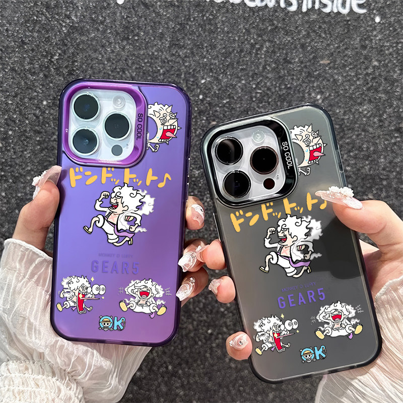 一加13t适用12ProMax搞怪海贼王路飞苹果16pm手机壳硬iPhone15plus彩银红米note14高级感VIVOY77E动漫红米k80