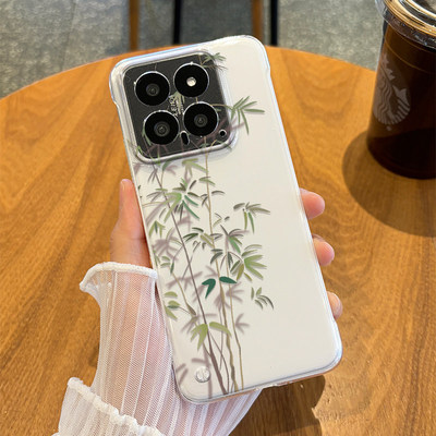 VIVOIQOONEO11小众苹果12无边框硬iPhone13透明小米17ULTRA适用16PLUS手机壳VIVOIQOO15超薄14ProMax国风竹子