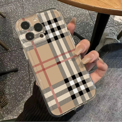 复古新款条纹iPhone12适用一加13T创意苹果15手机壳透明软14ProMax小众16PLUS红米TURBO4简约OPPOFINDX8ULTRA