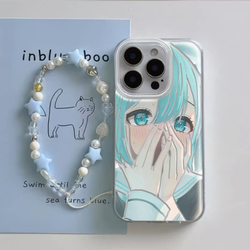 iPhone16适用硬15大孔14plus苹果13手机壳带挂绳12ProMax初音未来miku华为NOVA14荣耀GTVIVOY300小米CIVI5PRO