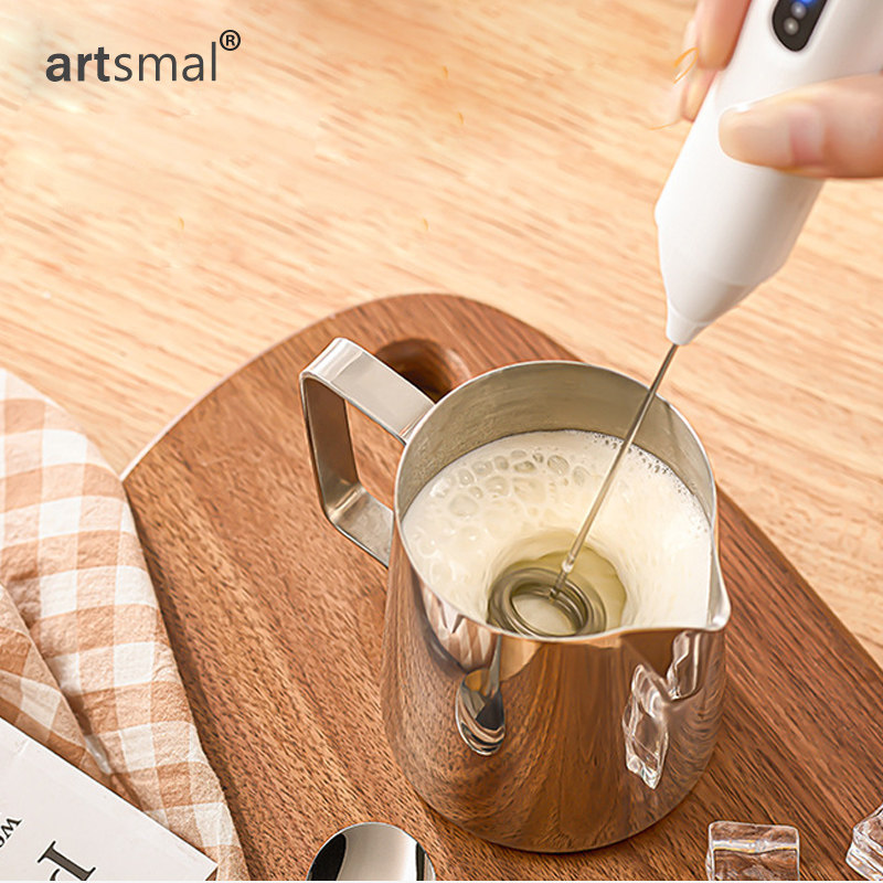 artsmal无线电动打奶泡器牛奶打泡器家用咖啡打奶器迷你搅拌工具