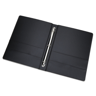 皮革文件夹三孔活页夹会议资料夹商务办公酒店服务指南夹定制