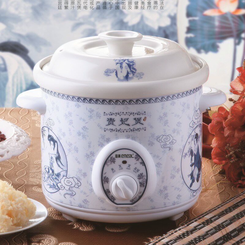 益美 YMD5H贵妃煲白瓷电炖锅.5L煮粥电砂锅慢炖锅煲汤炖过夜