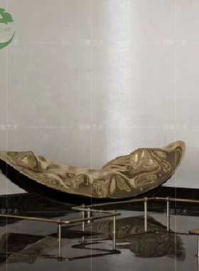 定制抽象玻璃纤维船造型雕塑落地样品屋展示中心行销会展中心艺术