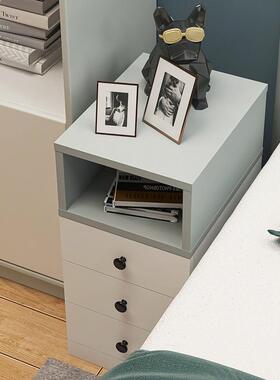 迷你超床头柜轻奢窄小卧可室灰色爱儿童柜子夹缝25TFB/小30/35cm