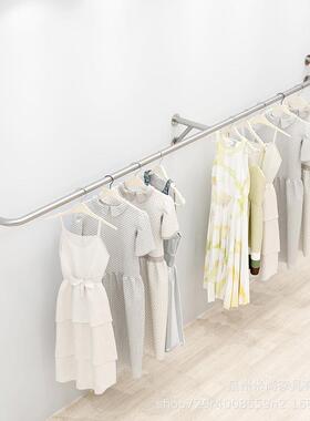 钢壁msj002挂上墙架展示收不纳式挂衣架陈列架家装衣帽间衣帽间锈