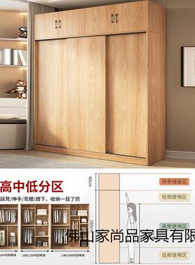 推门衣柜家用拉AVN卧室简组装出租房子经济木质儿童易小柜收纳挂