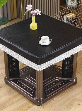 方电形烤火架罩皮家用防水LNP烤火炉罩防尘桌布电炉桌套取正暖炉