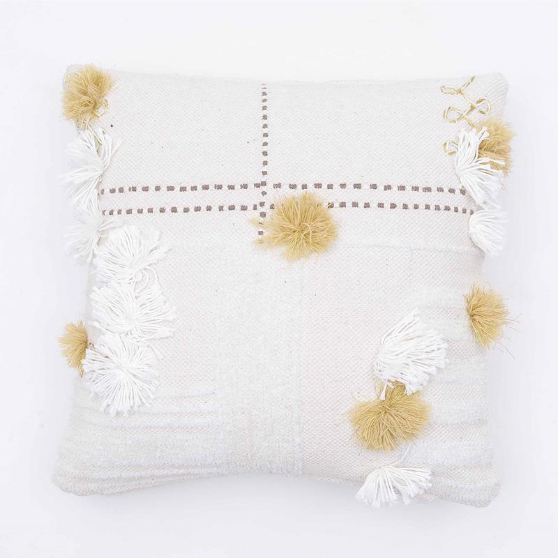 图口涂|白TT-75色恋歌摩洛哥风格手苏工编织白色长流抱枕进亮片靠