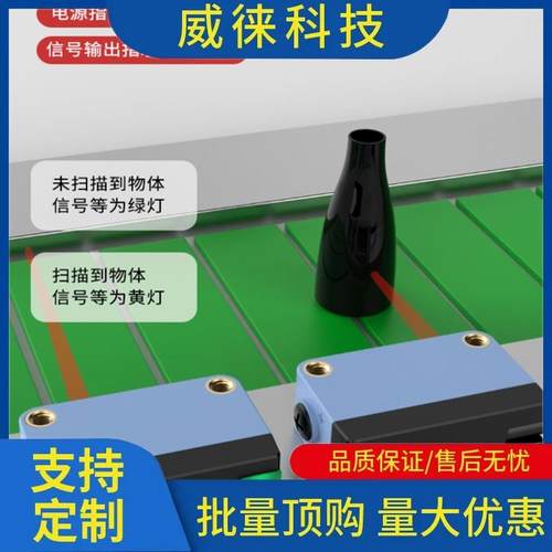 议UNQ~方背景抑制漫反3射器光电开关感测EZ-LS形61黑白等距常开常