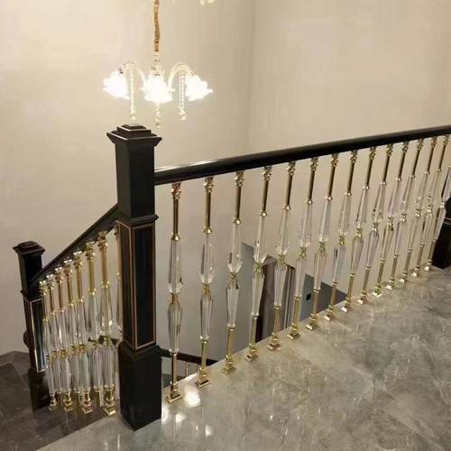 家用栏杆扶配件轻杆奢铝艺立柱梯别墅手楼梯阳台栏铝合金楼URQ立