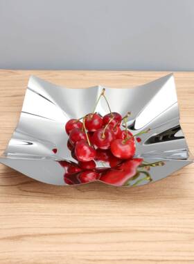 代简现约不锈钢厅收纳果盘售摆件样板房客茶几餐DUX桌楼部家居装