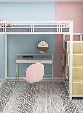 9C铁艺下高架双上层空F77HTTT8小户型公寓节省人空间上床牀下桌复