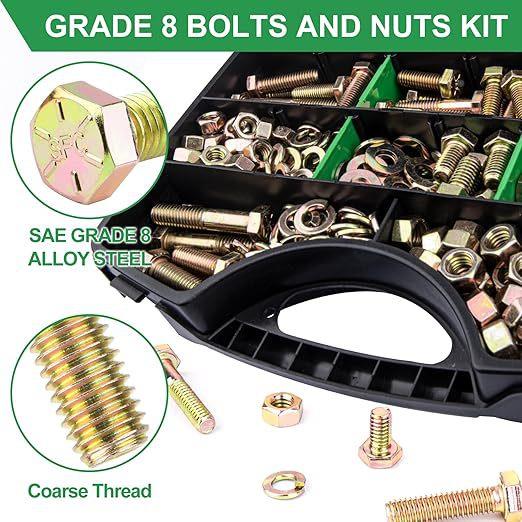 c跨境56ps/MSD盒英美螺制外六角螺栓配平垫螺母丝组合套装盒装68