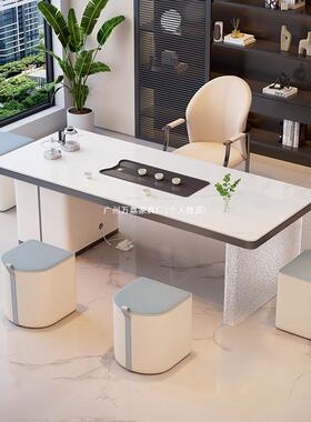 2025新款高岩端板茶桌椅烧水壶一体嵌入具式茶一整套全自动ZEJ茶