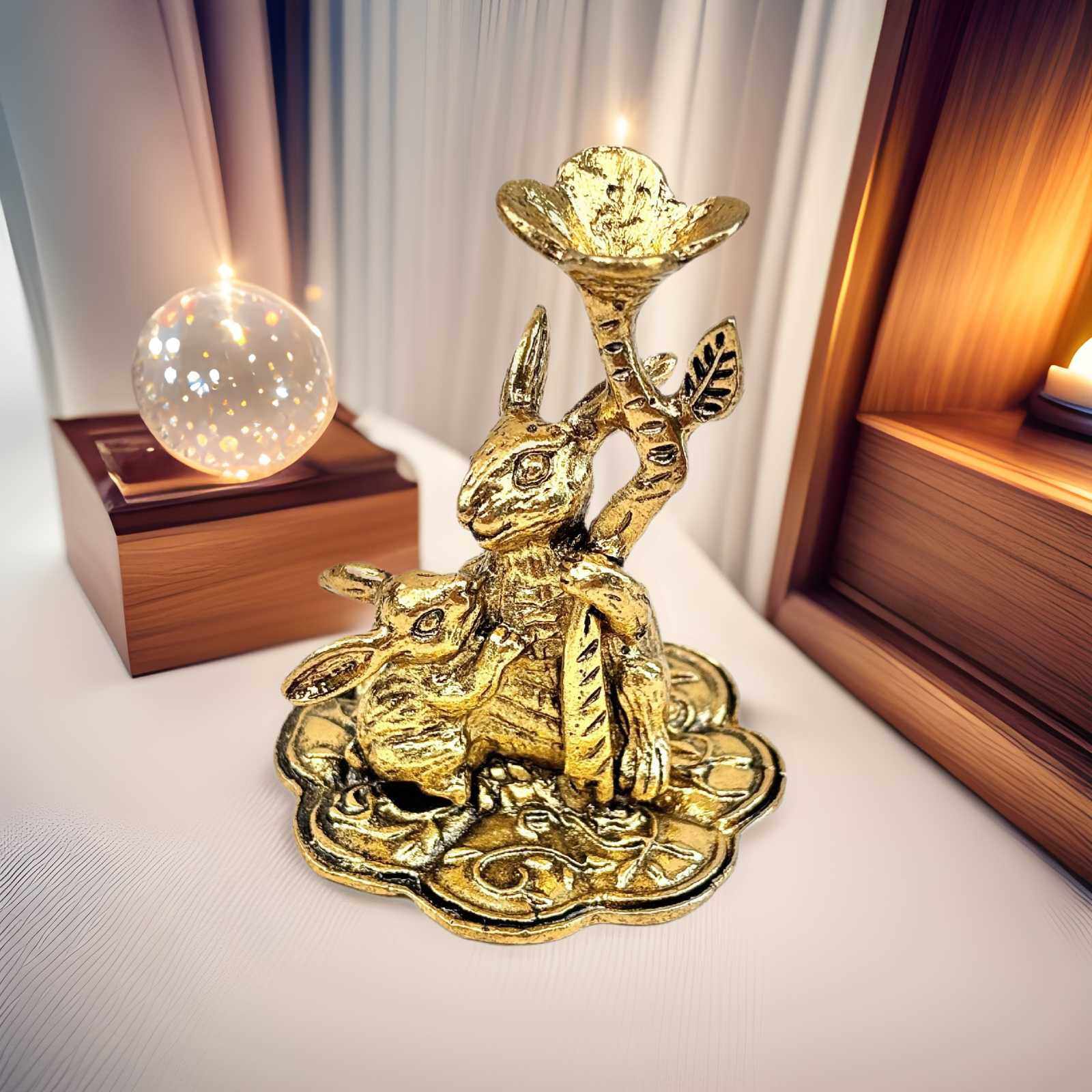 水晶球工艺品底座球托蛋雕金属子母兔摆件古董古铜欧式古董做旧,家居饰品,装饰摆件,淘宝优惠券,粉丝福利购,淘宝优惠卷