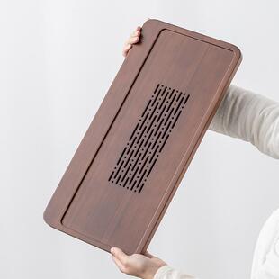 竹制竹茶 重茶3.7琴茶盘室办茶海家用公功夫干泡台储水小型排水式
