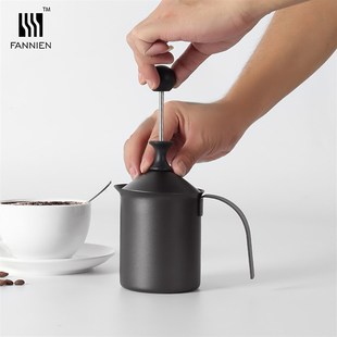 双层不锈钢加厚手动工具 打奶泡器杯机壶家用拉花小型手持咖啡花式