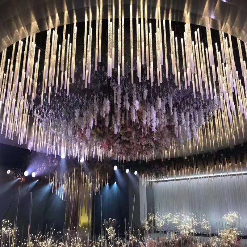 婚庆道具网红亚克力棒吊灯音乐餐厅酒吧现场羼飞鸟吊顶橱窗装饰灯