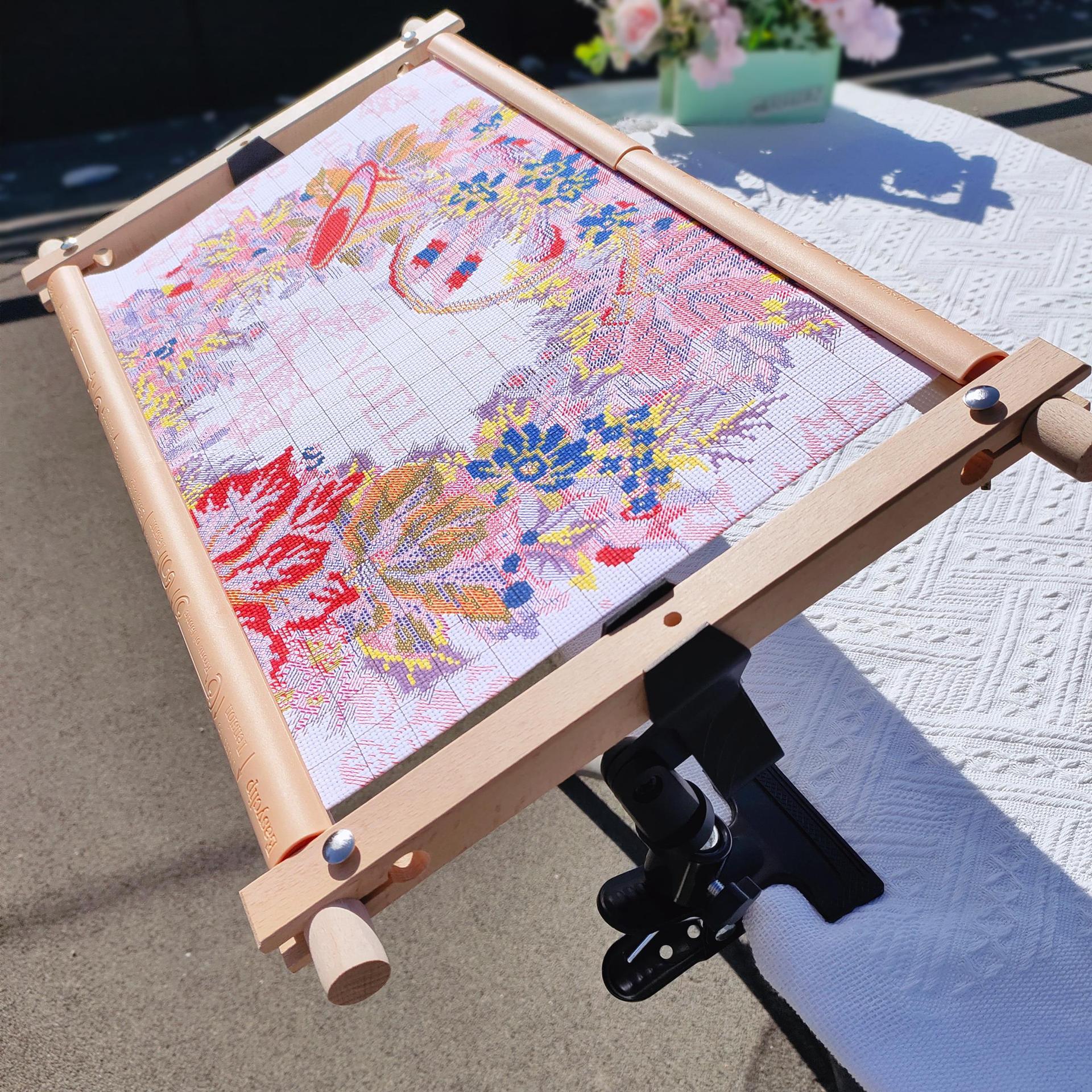 万向旋转金属桌面绣夹十字绣工具夹子绣绷夹绣框固定夹绣架支架