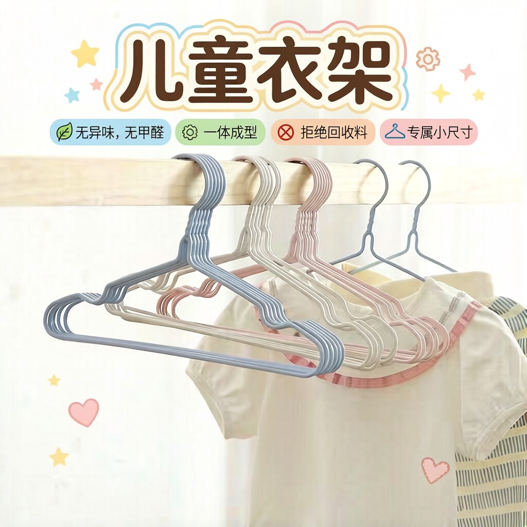 宝宝不锈钢无痕防滑小号衣架图片
