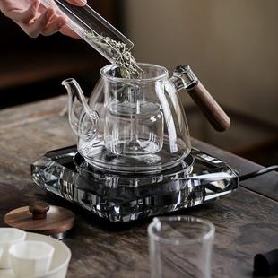 水晶煮茶器煮茶炉围炉煮茶家用电陶炉静音玻璃耐高温烧水壶泡茶壶