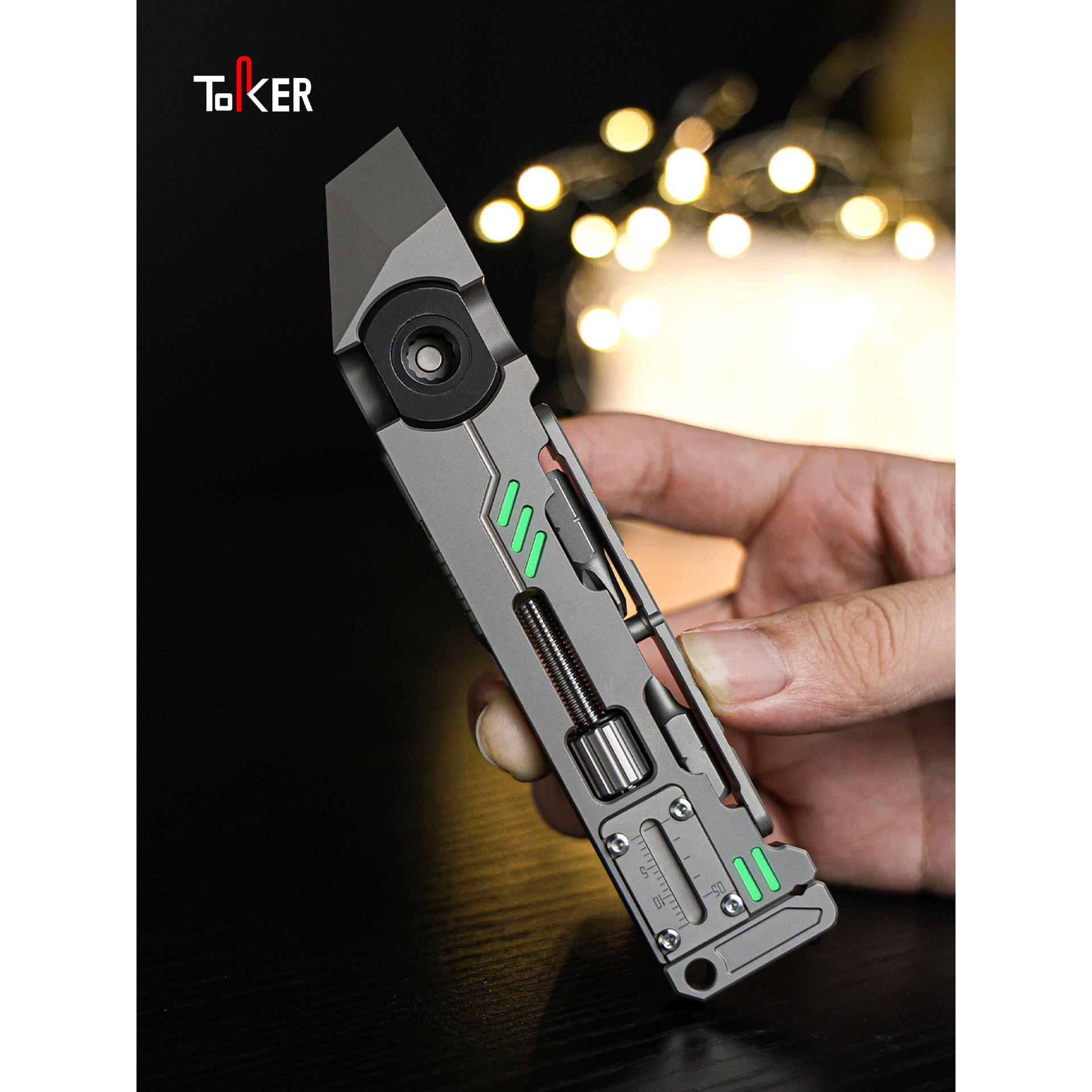 钛合金TC4撬棍扳手 多功能破窗棘轮螺丝刀工具新品edc解压玩具