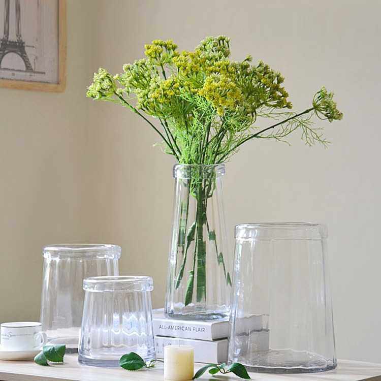 玻璃花瓶 透明花瓶 条纹家居装饰摆件 水培花瓶 现代简约工艺品,鲜花速递/花卉仿真/绿植园艺,花瓶,淘宝优惠券,粉丝福利购,淘宝优惠卷