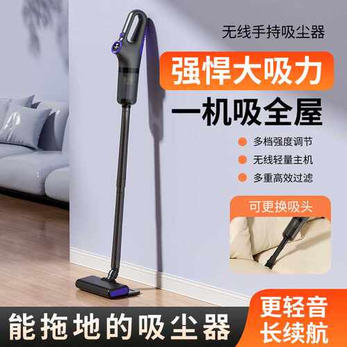 德国Denc无线吸尘器大吸力家用小型手持吸拖一体机猫毛拖把二