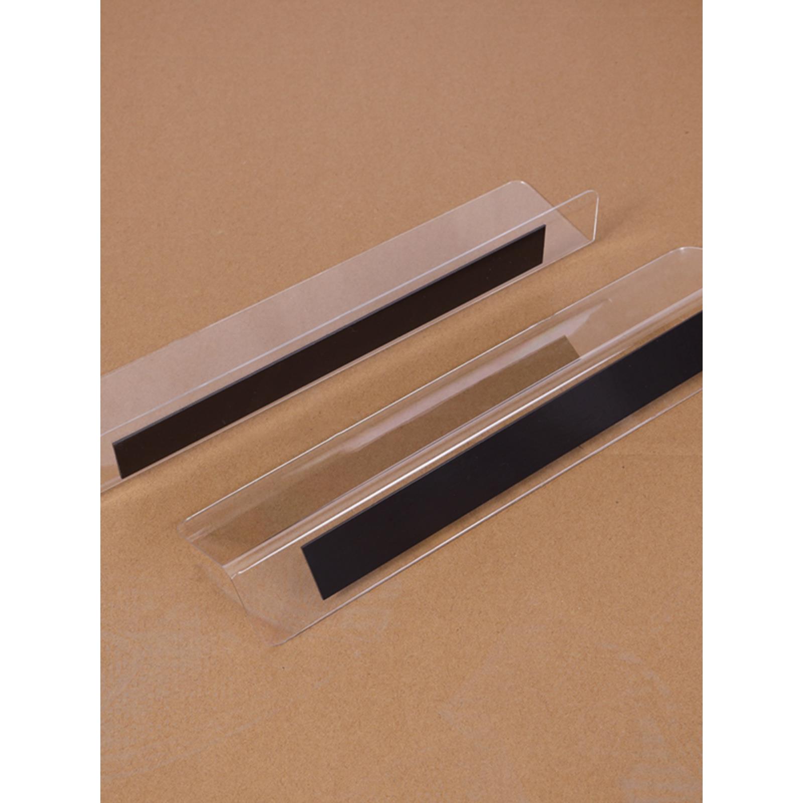 超市商品分割板L型磁性带磁条货架隔板片便利店PVC分隔板塑料挡板