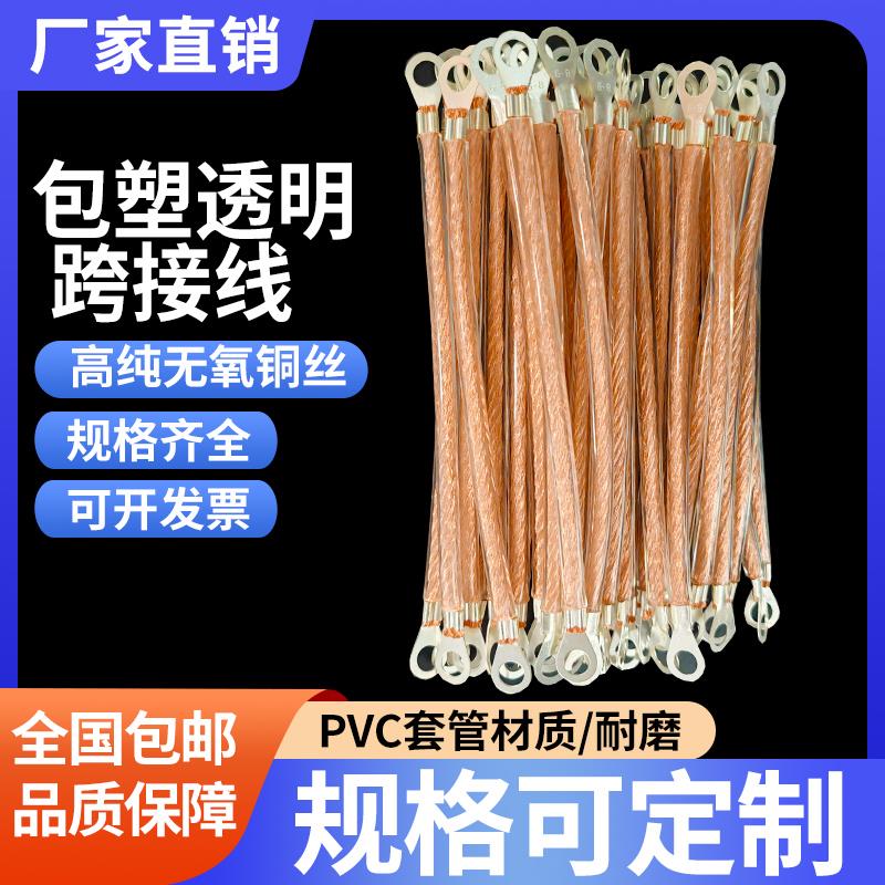 电箱门连接线桥接地线配电箱跨接线透明包塑软铜绞线6/4/2.5平方