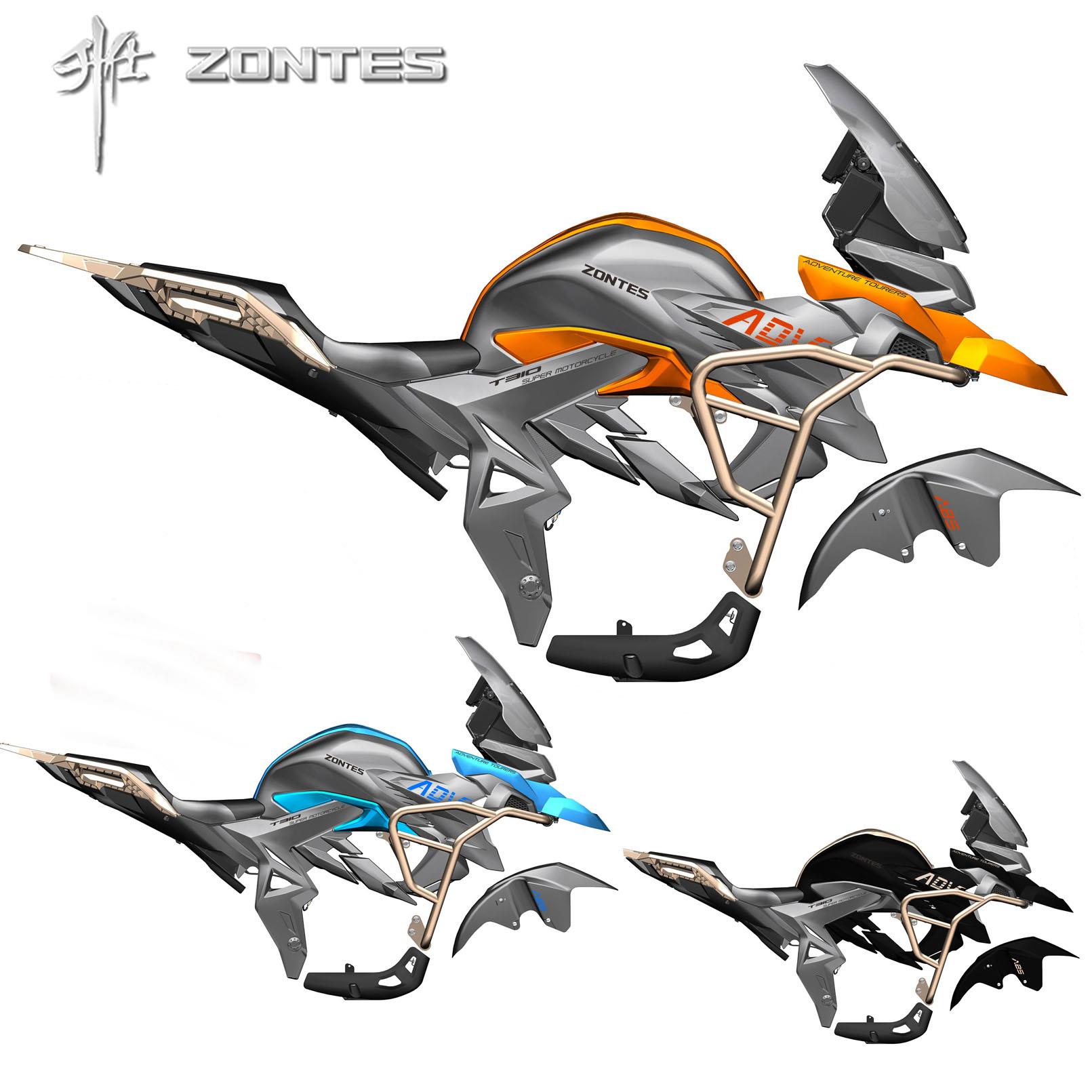 升仕 ZT310-T 300-T1 T2 ADV拉力摩 托车全车外壳油箱罩护杠装饰