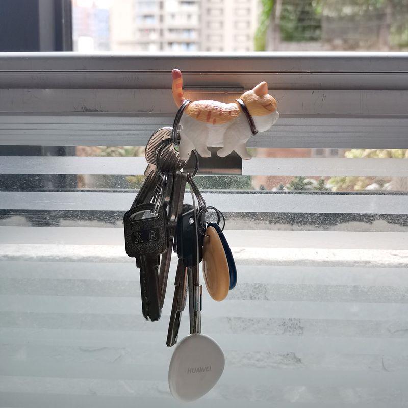 屏风槽猫造型挂耳机线钩，工位办公桌上插缝挂衣架钩，下挂缝钩