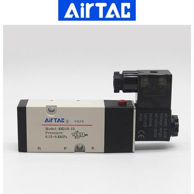 亚德客电磁气阀4M210-08 4M310-10 DC24V AC22OV气动控制阀换向阀