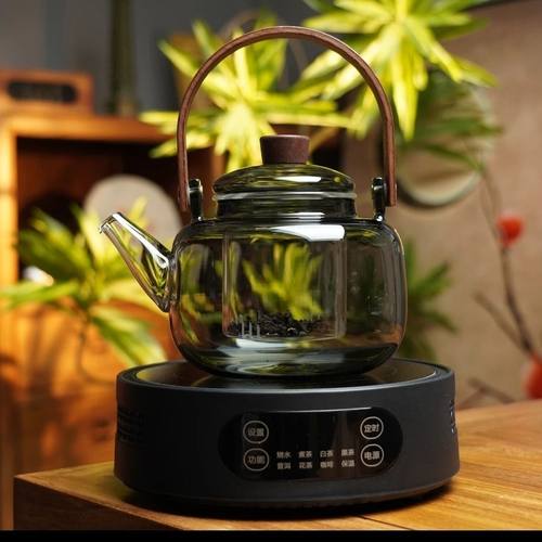 城懿烟灰色玻璃耐热提梁壶自营