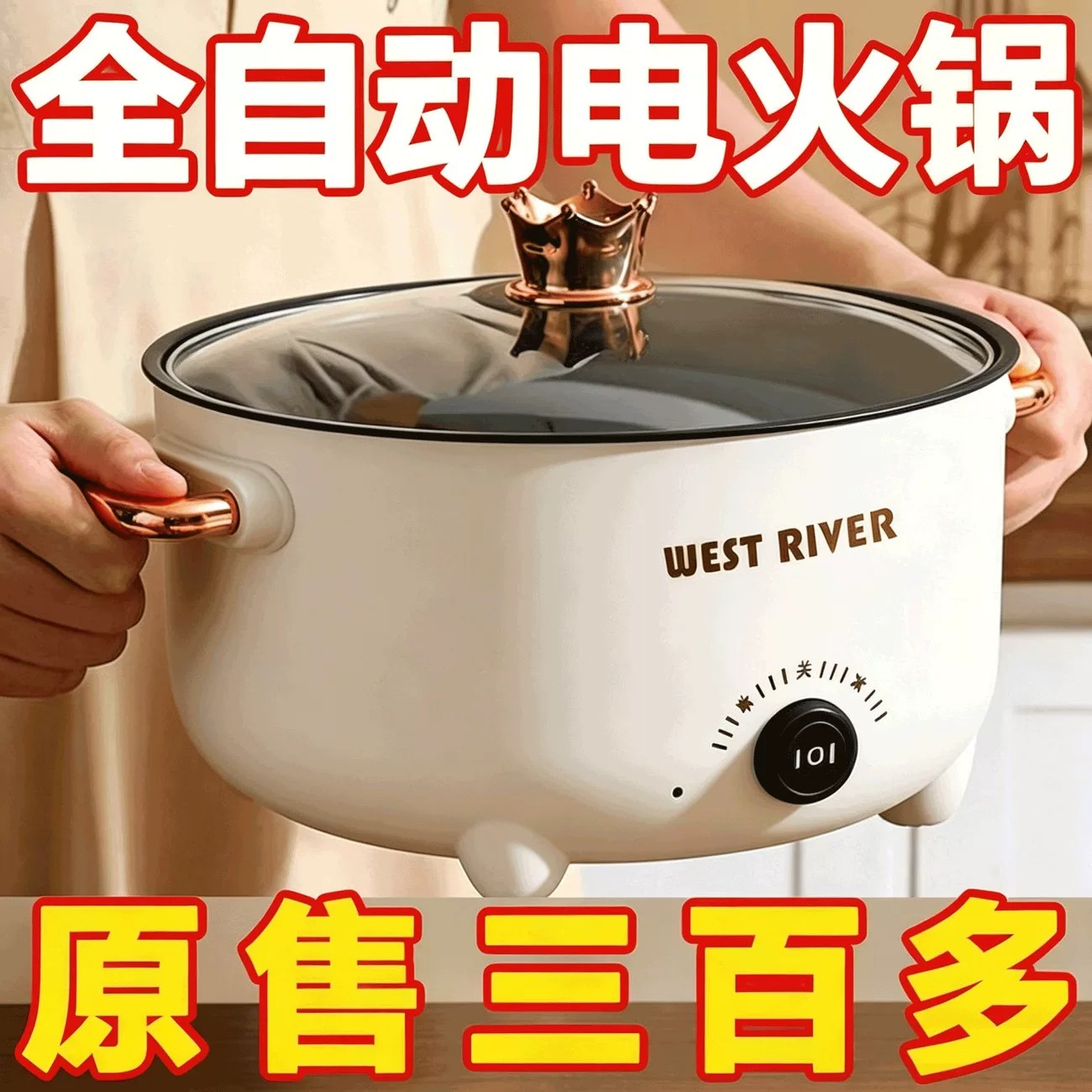 德国电煮锅寝室锅宿舍电热锅出租屋煎鱼蛋煮饭炒火锅多功能烤肉