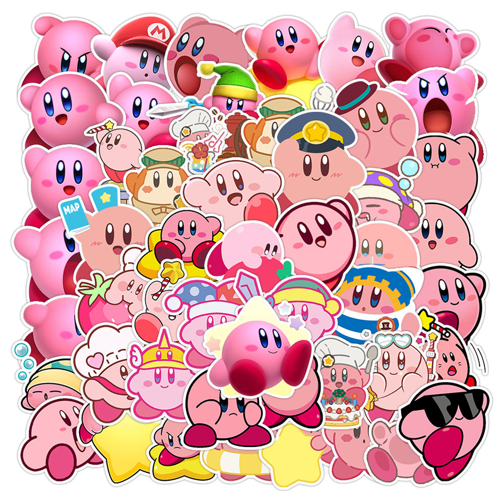 50张星之卡比贴纸防水文具笔记本