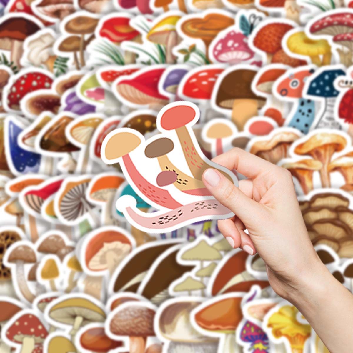 卡通蘑菇贴纸可爱手绘风格装饰贴多款彩色行李箱电脑贴,玩具/童车/益智/积木/模型,贴纸,淘宝优惠券,粉丝福利购,淘宝优惠卷